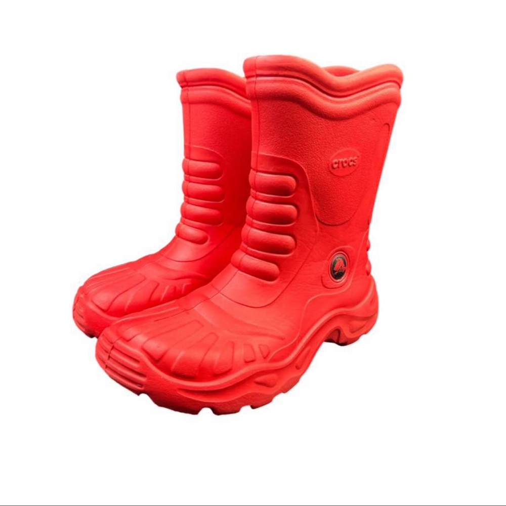 Crocs Georgie Rain Boots Red Women’s Size 10 Waterproof Croslite Rubber
